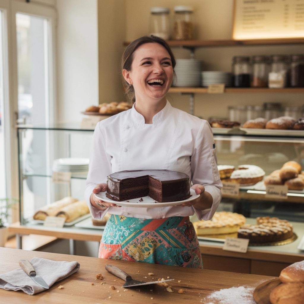 Ein Blick auf die große, historische Konditorei in Wien, die für ihre Sachertorte berühmt ist.